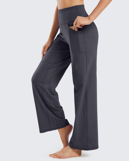 Pantalones Anchos de Mujer para Yoga con Bolsillos Largos