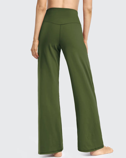 Pantalones Anchos de Mujer para Yoga con Bolsillos Pequeños
