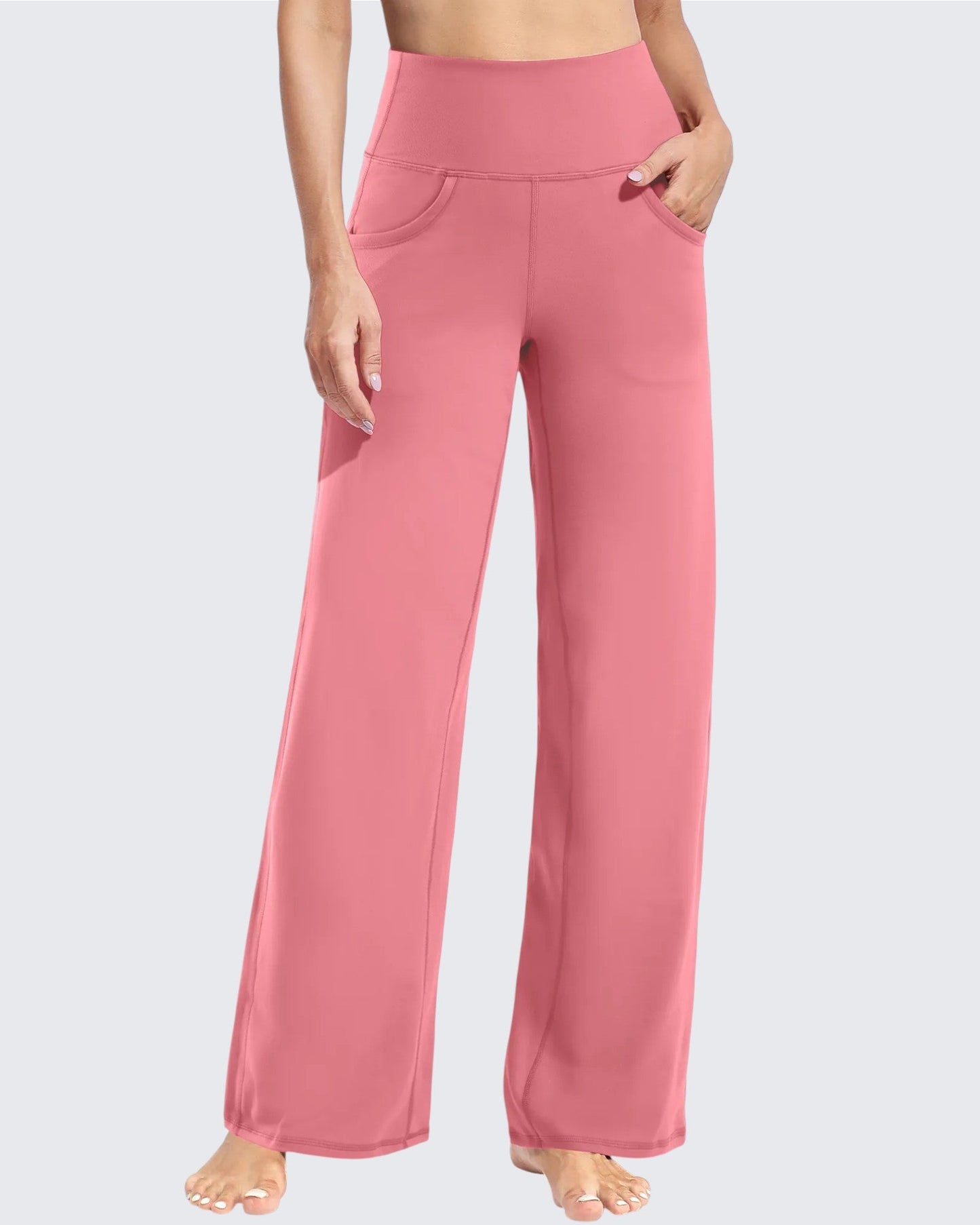 Pantalones Anchos de Mujer para Yoga con Bolsillos Pequeños