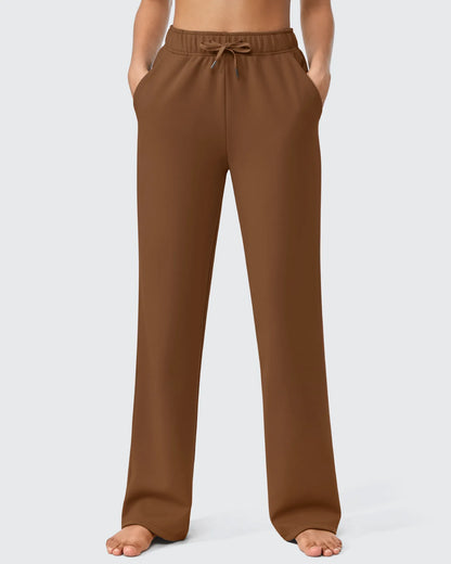 Pantalones informales EverGoing Petite con cordón y forro polar suelto