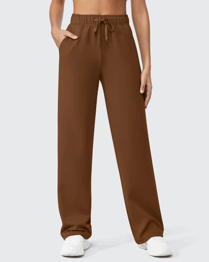 Pantalones informales EverGoing Petite con cordón y forro polar suelto