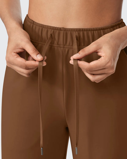 Pantalones casuales con cordón, forro polar EverGoing Loose, tiro regular
