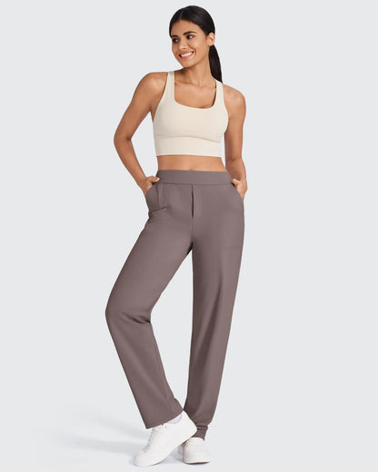 Pantalones de vestir rectos de talle alto ShiftReady