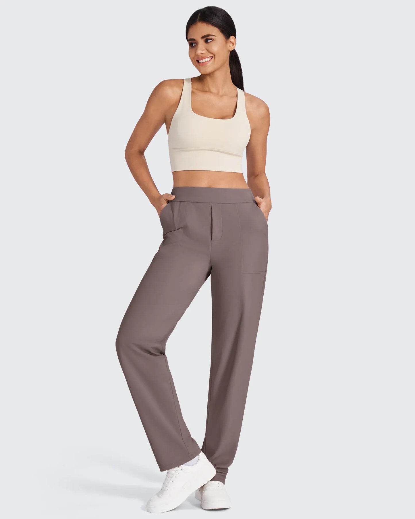 Pantalones de vestir rectos de talle alto ShiftReady Tall