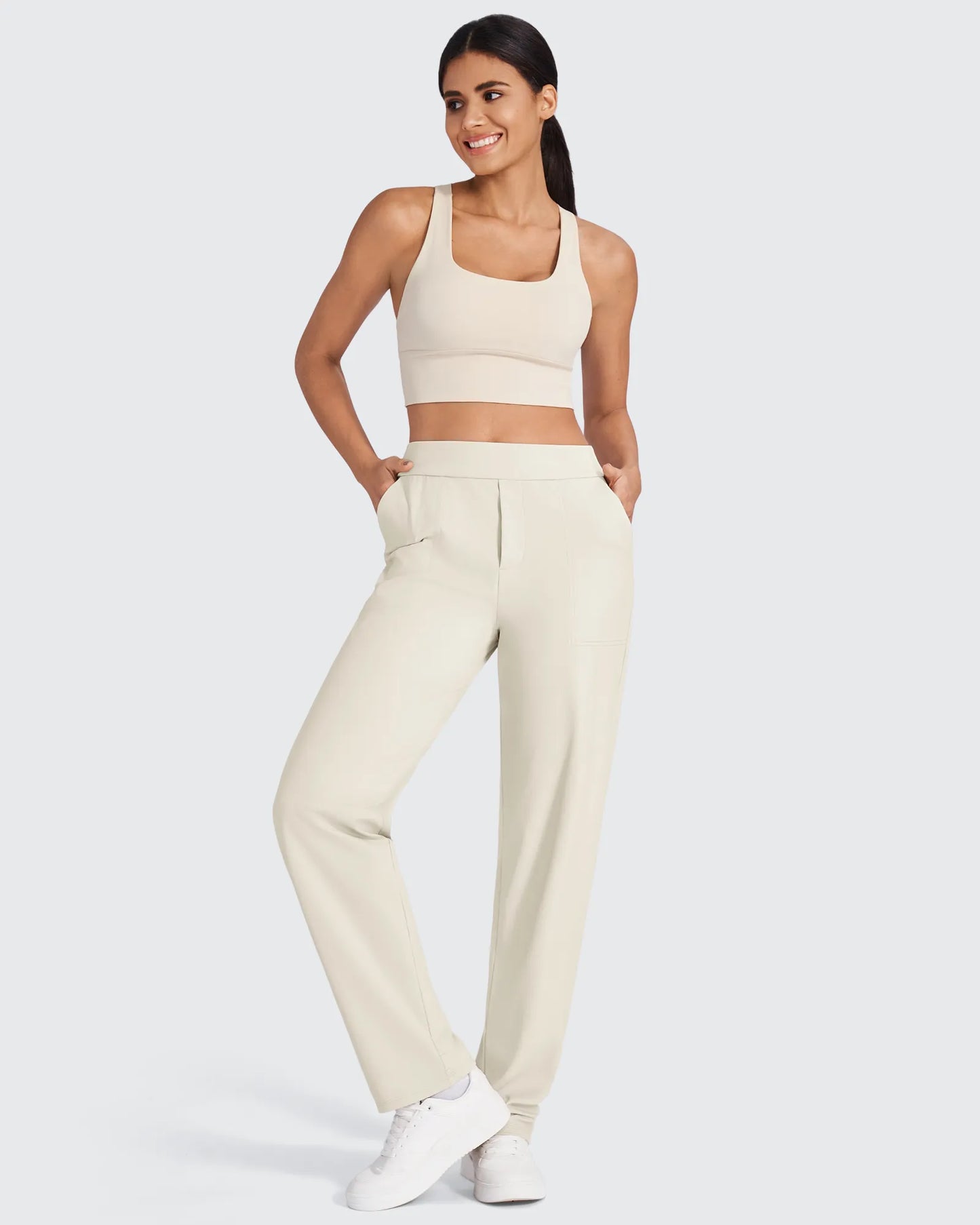 Pantalones de vestir rectos de talle alto ShiftReady Tall