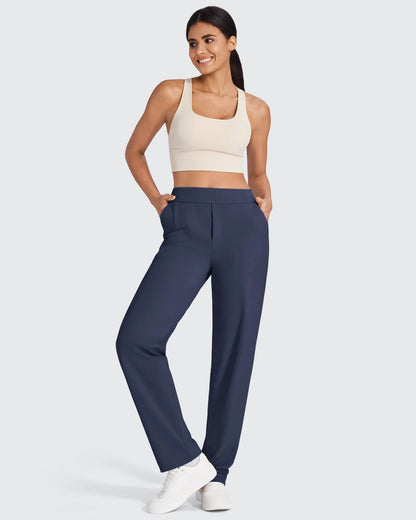 Pantalones de vestir rectos de talle alto ShiftReady - Largo regular