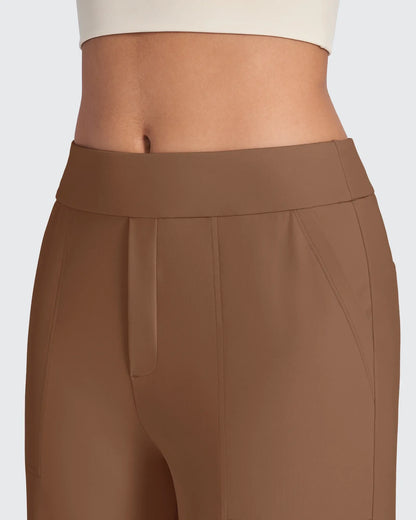 Pantalones de vestir rectos de talle alto ShiftReady Petite