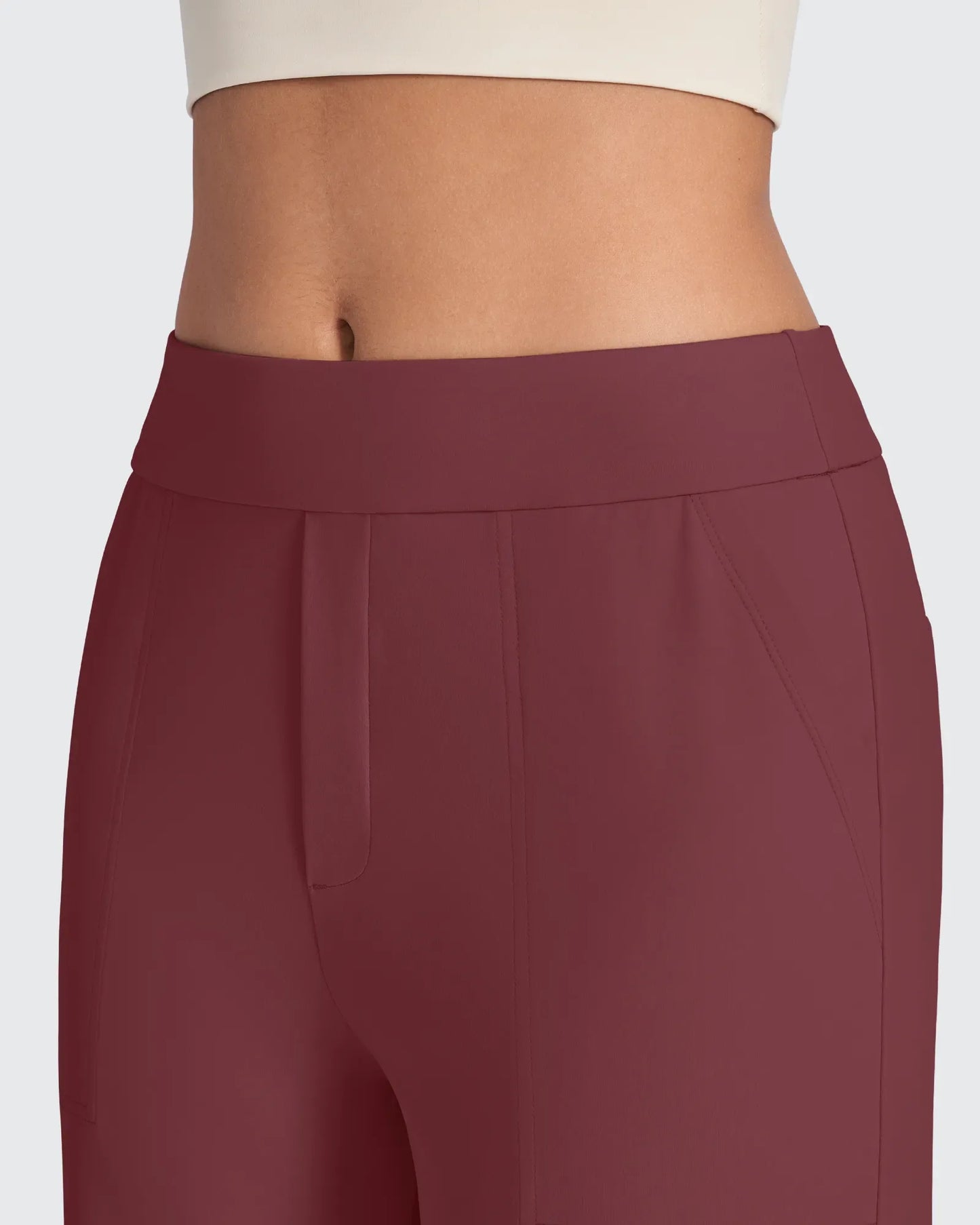 Pantalones de vestir rectos de talle alto ShiftReady Petite