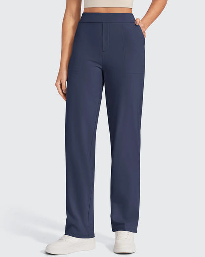 Pantalones de vestir rectos de talle alto ShiftReady Petite