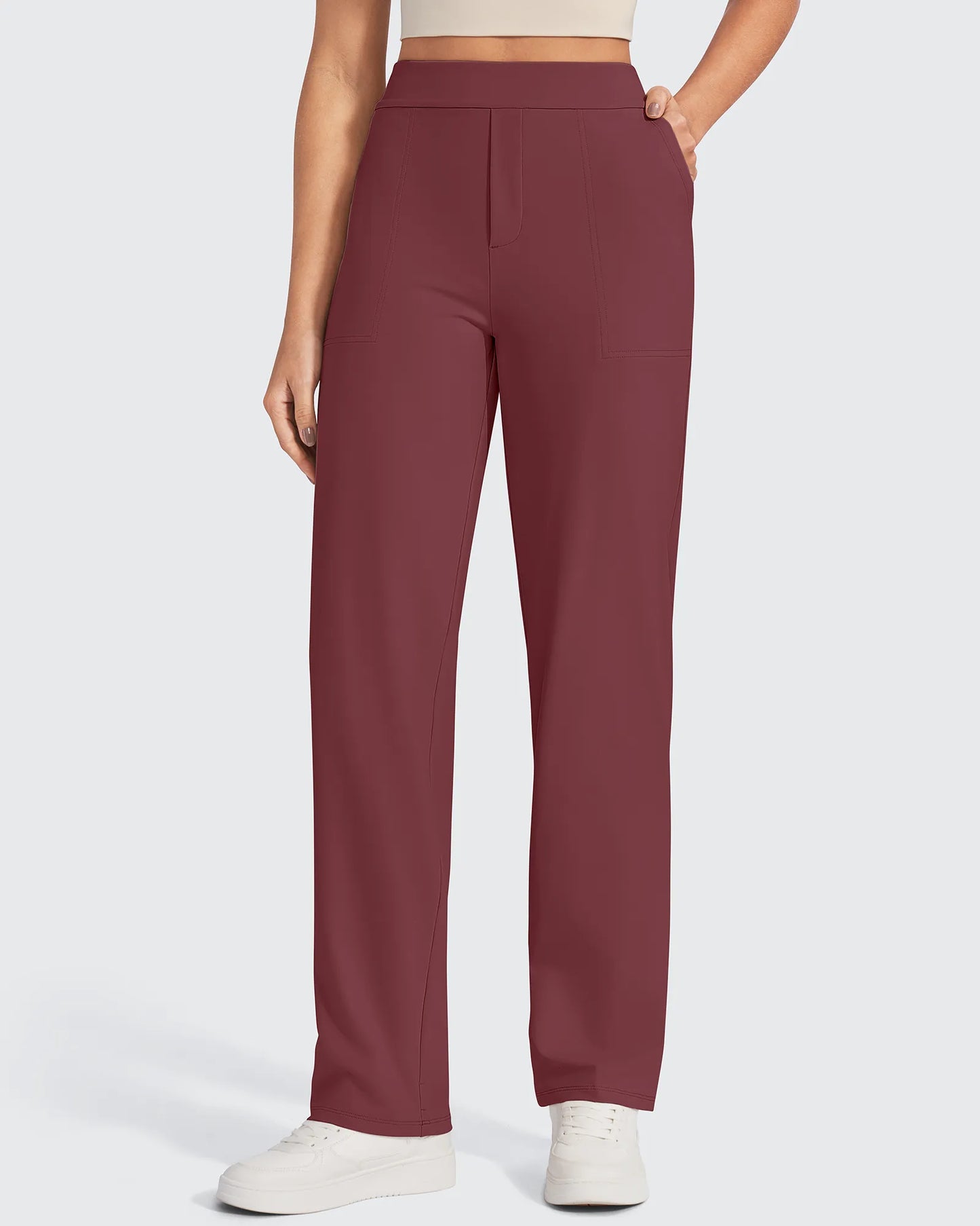 Pantalones de vestir rectos de talle alto ShiftReady - Largo regular