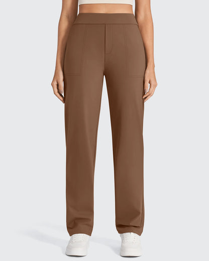 Pantalones de vestir rectos de talle alto ShiftReady - Largo regular