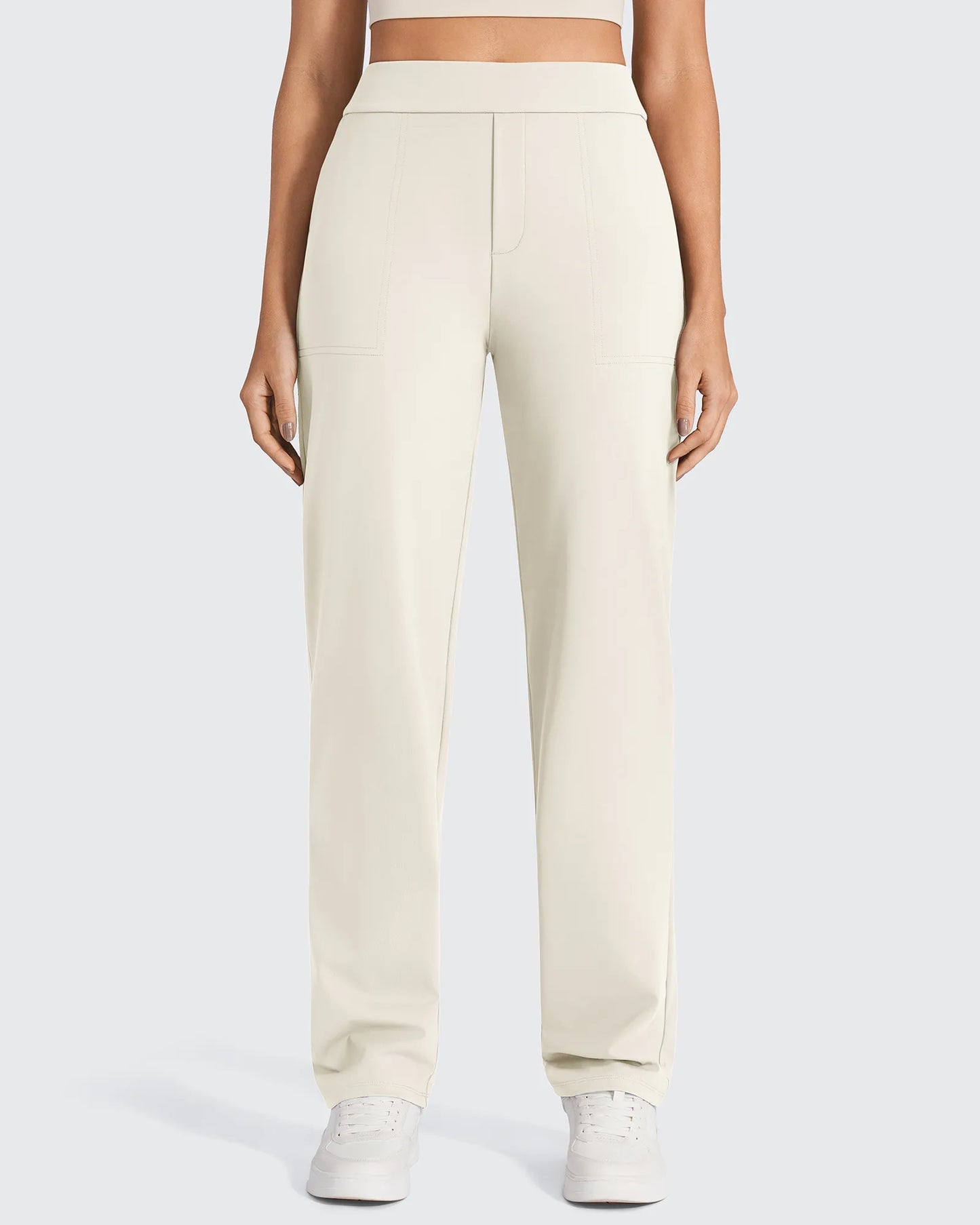 Pantalones de vestir rectos de talle alto ShiftReady Petite