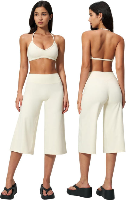 New Yoga Tank Top High Waist Quick-Dry Casual Mid-Length Pants Running Outdoor Athletic Sportswear Yoga Set for Women