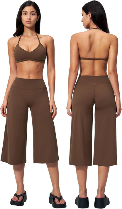 New Yoga Tank Top High Waist Quick-Dry Casual Mid-Length Pants Running Outdoor Athletic Sportswear Yoga Set for Women