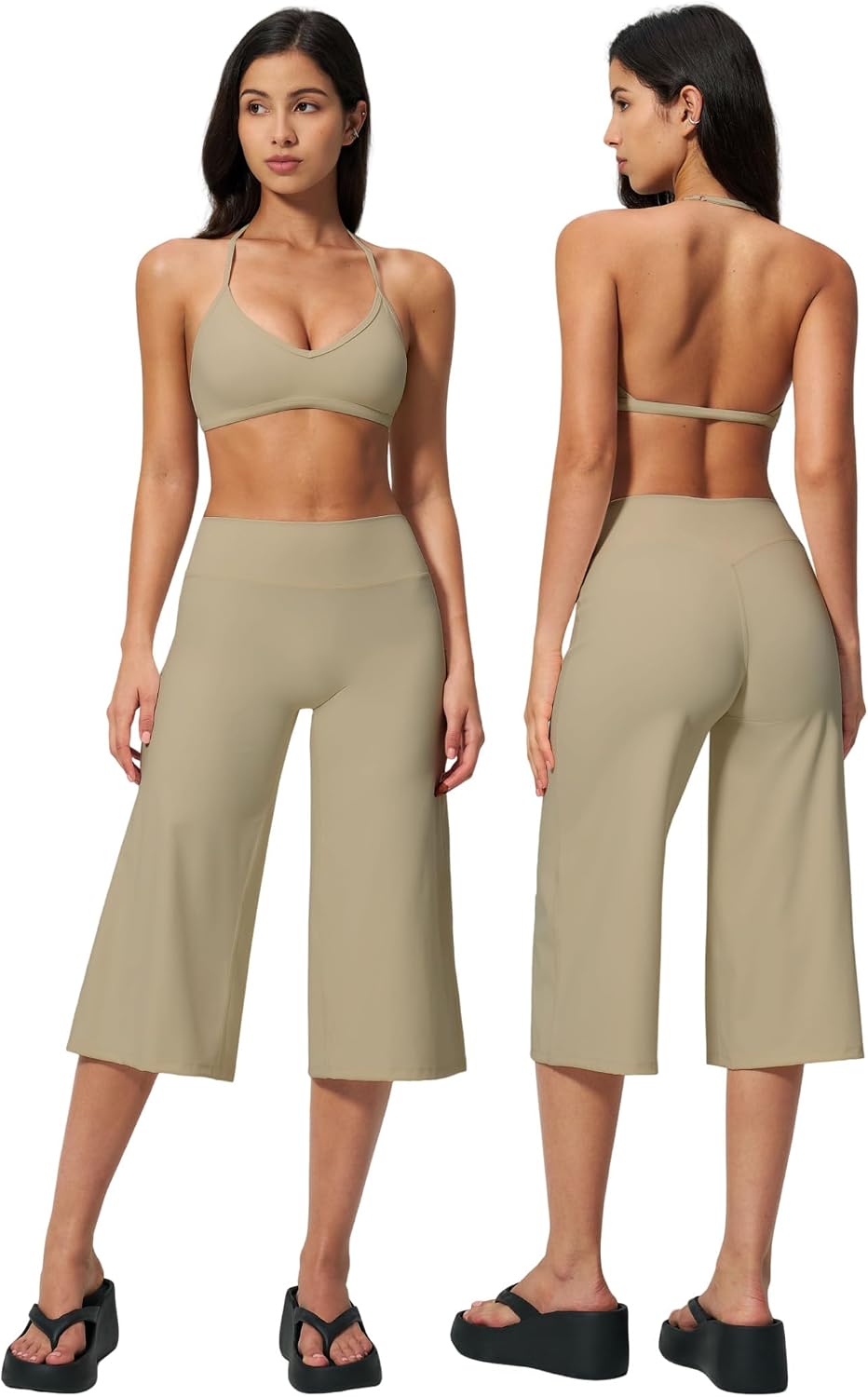 New Yoga Tank Top High Waist Quick-Dry Casual Mid-Length Pants Running Outdoor Athletic Sportswear Yoga Set for Women