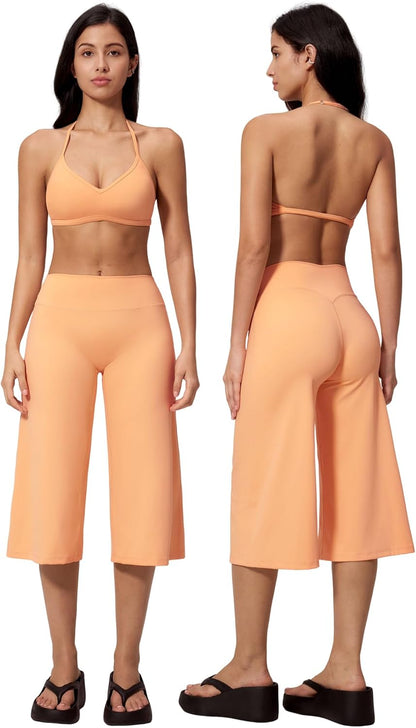 New Yoga Tank Top High Waist Quick-Dry Casual Mid-Length Pants Running Outdoor Athletic Sportswear Yoga Set for Women