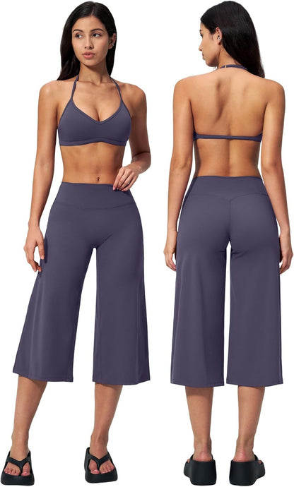 New Yoga Tank Top High Waist Quick-Dry Casual Mid-Length Pants Running Outdoor Athletic Sportswear Yoga Set for Women