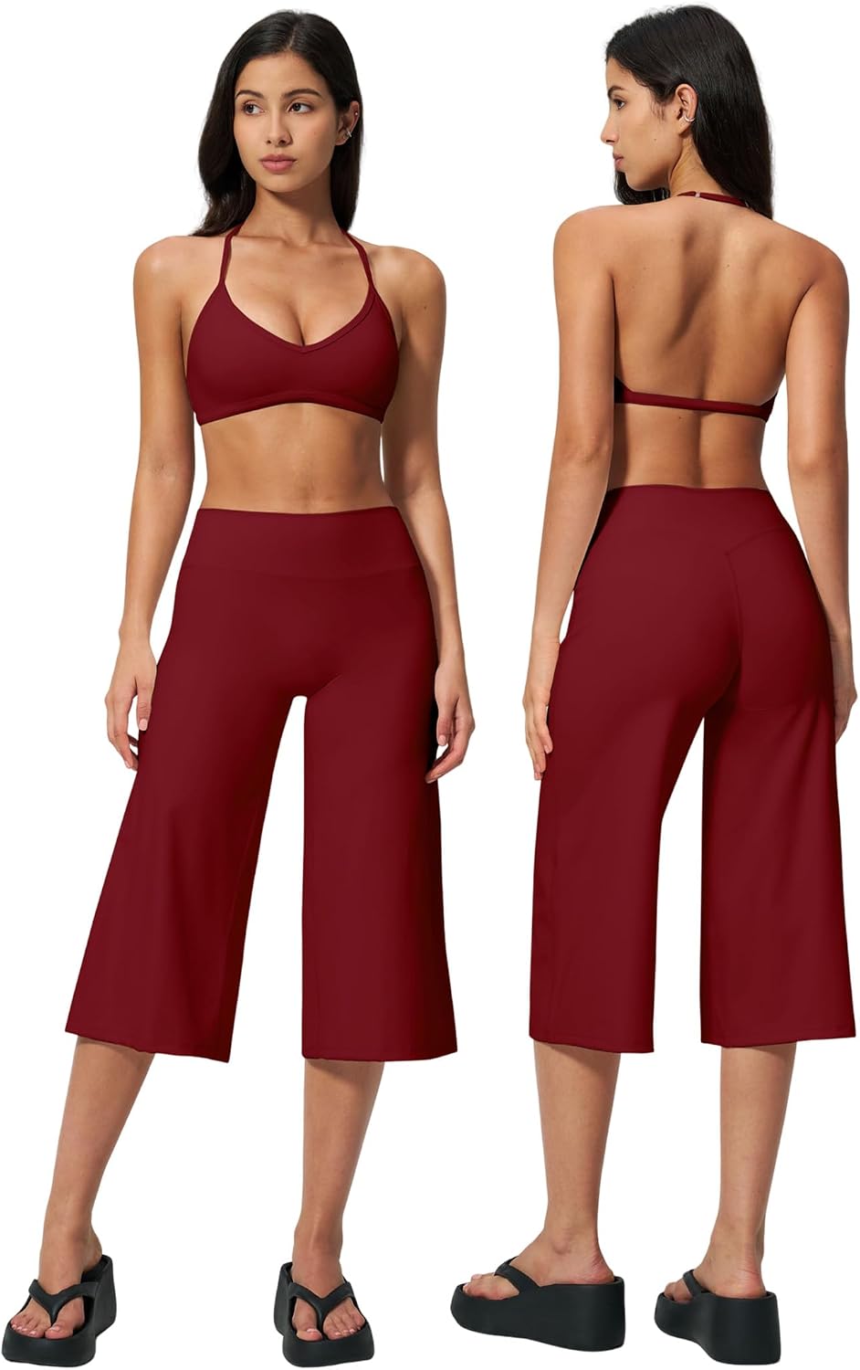 New Yoga Tank Top High Waist Quick-Dry Casual Mid-Length Pants Running Outdoor Athletic Sportswear Yoga Set for Women
