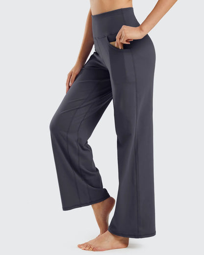 Pantalones Anchos de Mujer para Yoga con Bolsillos Pequeños