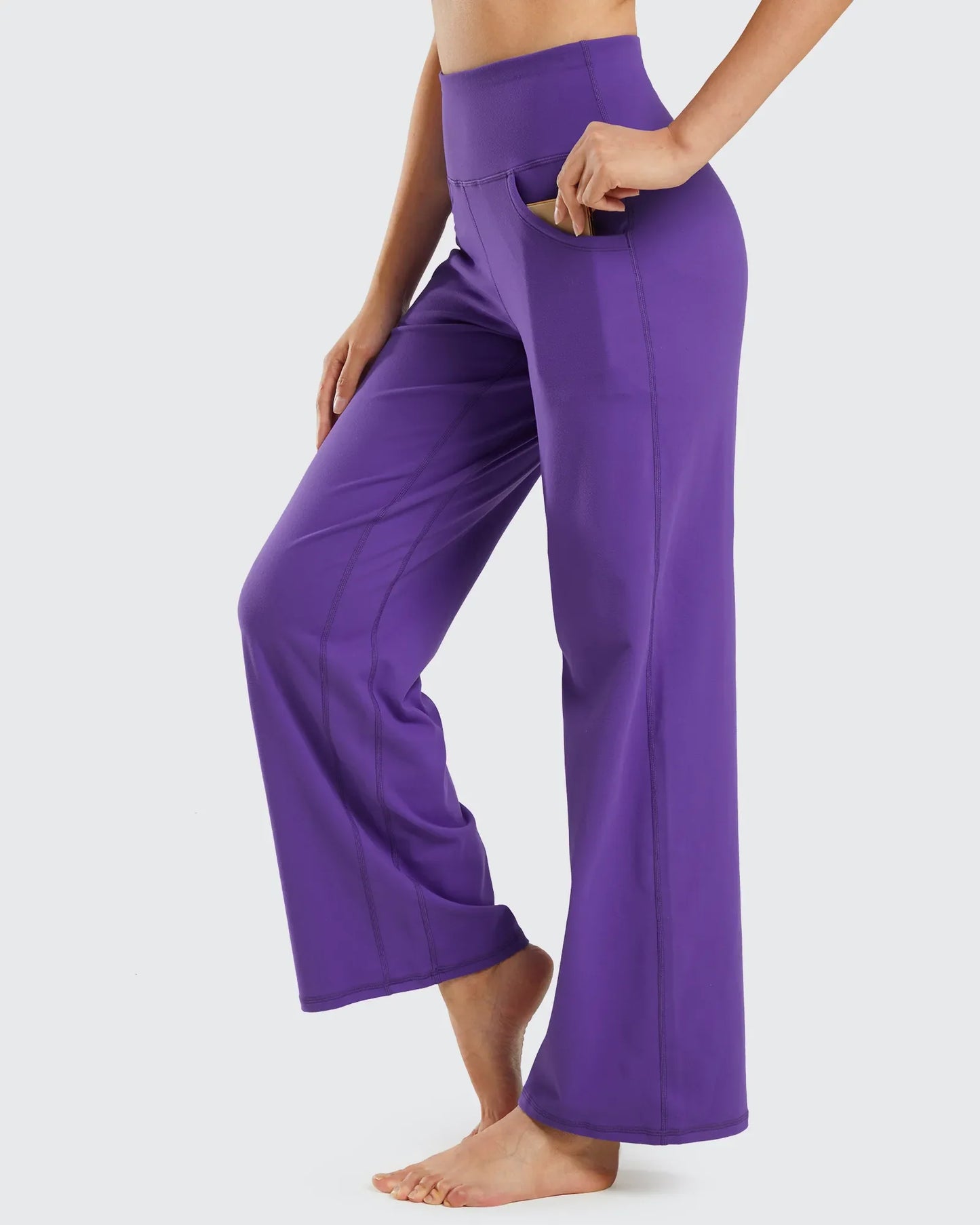 Pantalones Anchos de Mujer para Yoga con Bolsillos Pequeños