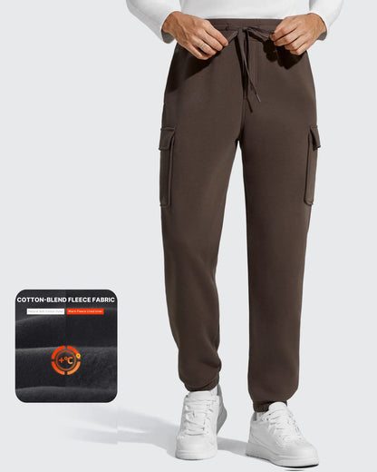Pantalones cargo Flurrylux de algodón con forro polar y cordón para hombre