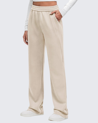 Pantalones de chándal de pernera ancha con cintura elástica Smoofit, talla Petite