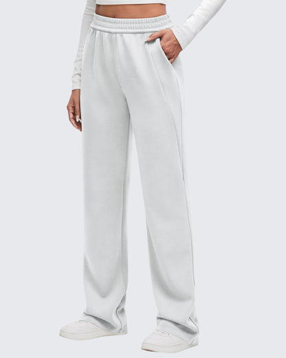Pantalones de chándal de pernera ancha con cintura elástica Smoofit, talla Petite