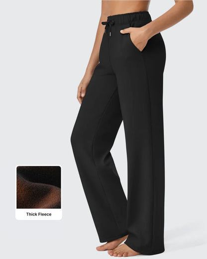 Pantalones casuales con cordón, forro polar EverGoing Loose, tiro regular