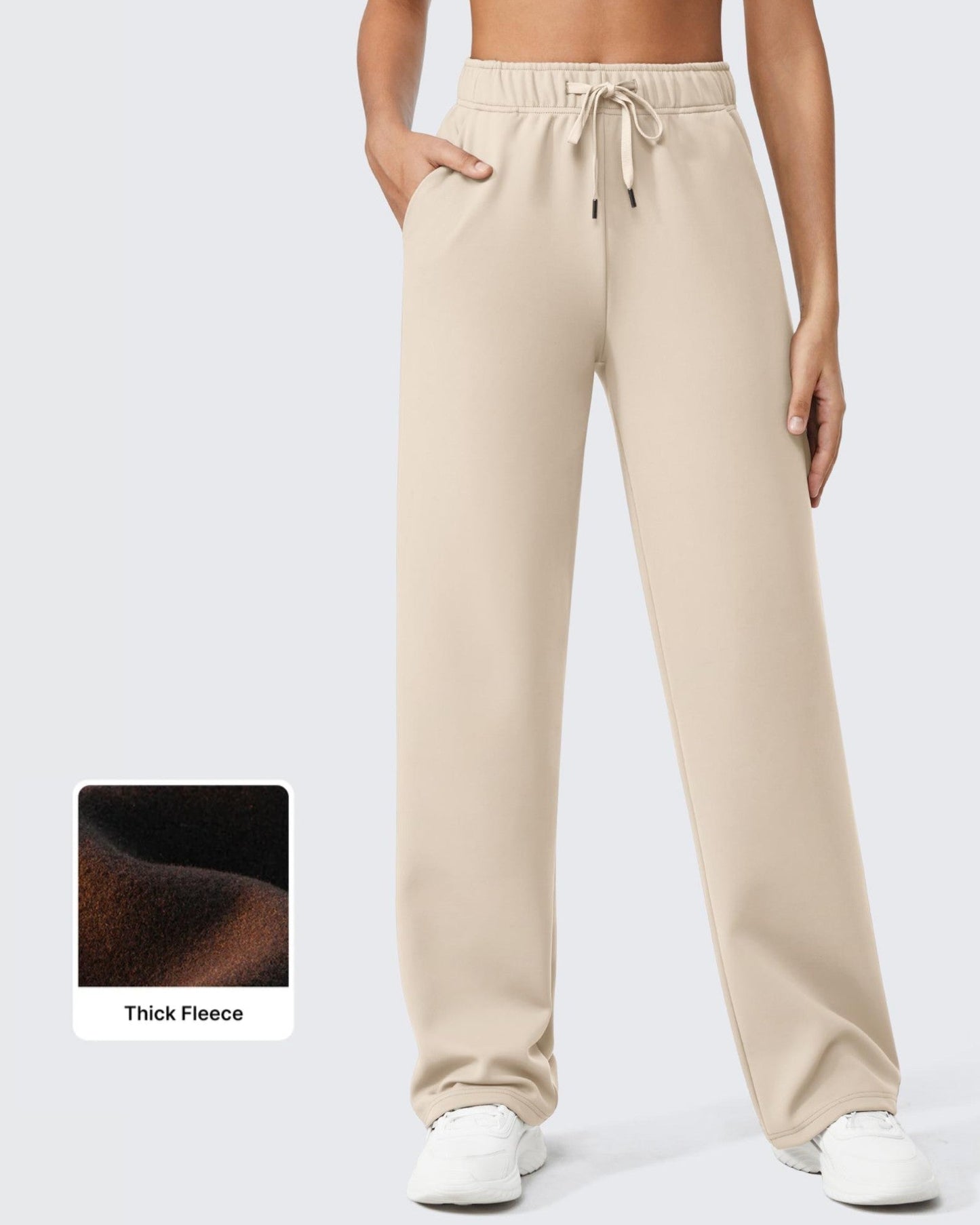 Pantalones casuales EverGoing largos con cordón y forro polar