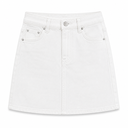 Women's Bella Stretch Medium Indigo Mid Rise Jean Mini Skirt - Multicolor