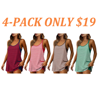 Women's Summer Sleeveless Mini Dress Athletic Strap