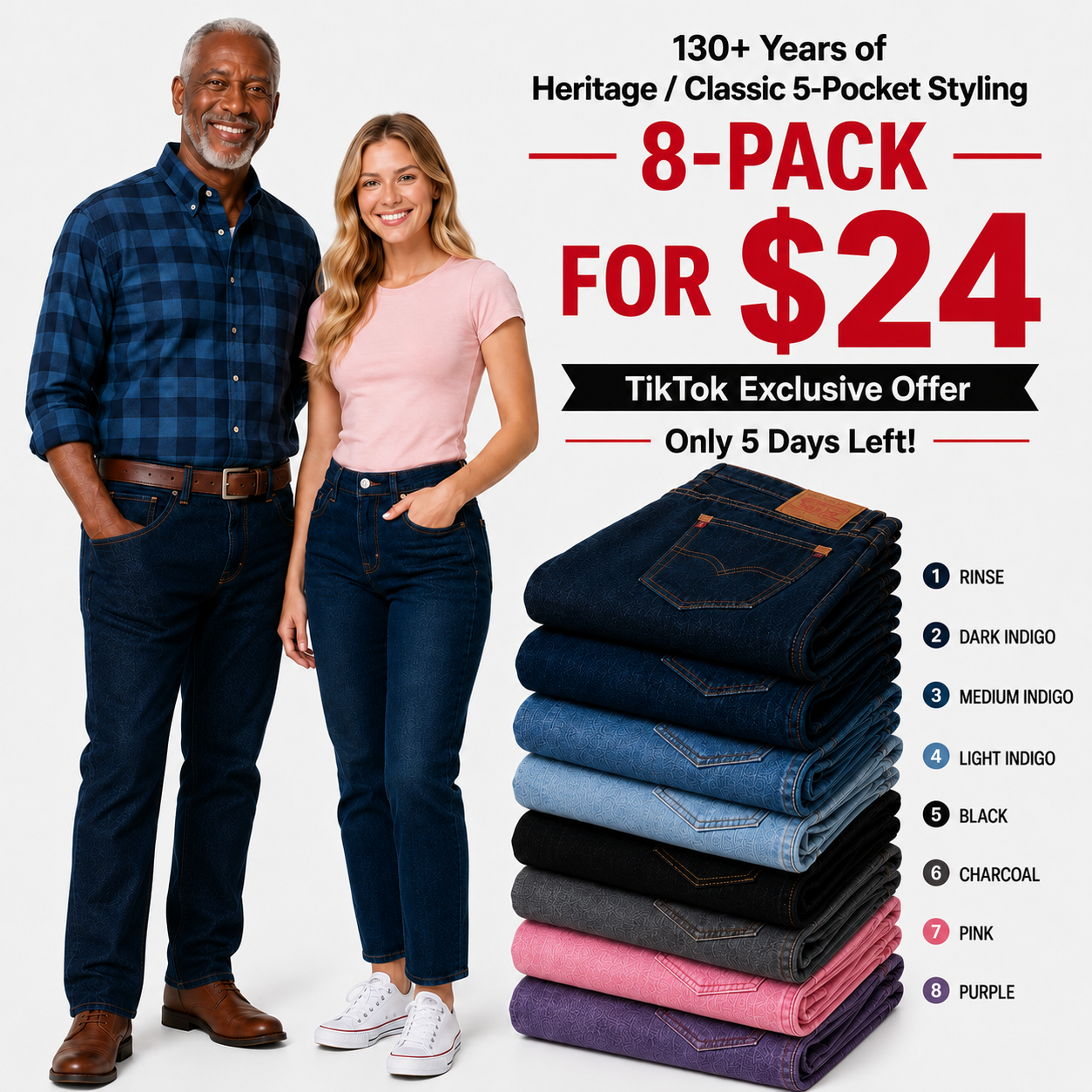 regular fit comfortable stretch waist jeans