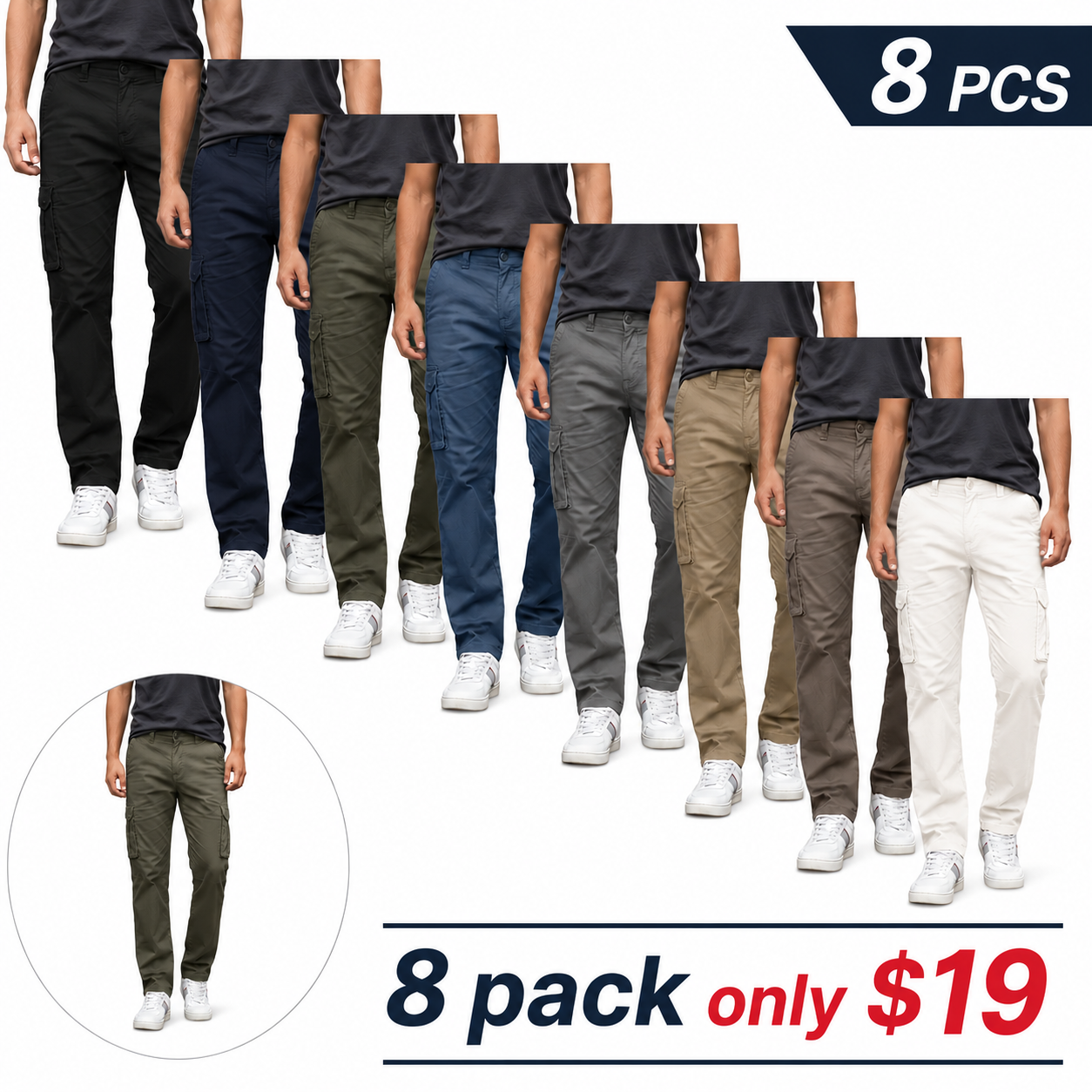 Waterproof/Scratch-resistant/Quick-drying/Pantalon Cargo Multibolsillo Para Hombre（tk）