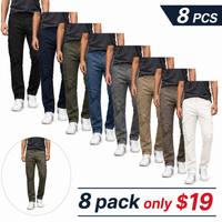 8 PACK(Black + Navy + Olive Green + Steel Blue + Charcoal Gray + Khaki + Taupe + White)