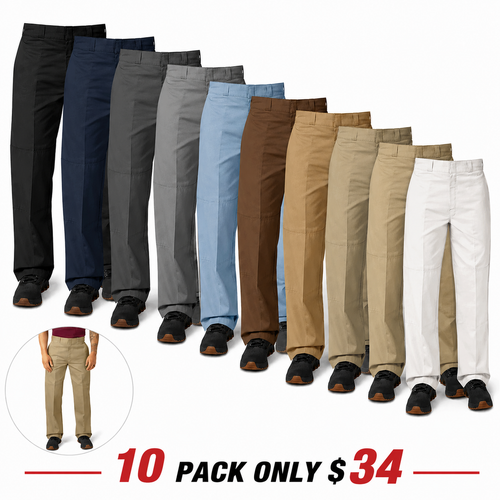 Pantalones de Trabajo Holgados de Doble Rodilla para Hombre, Rodillas Reforzadas, Utilidad Multibolsillos, Estilo Urbano de Ropa de Trabajo