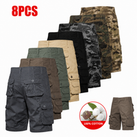 8 pack-Dark gray + brown + military green + khaki + black + gray camouflage + green camouflage + desert camouflage