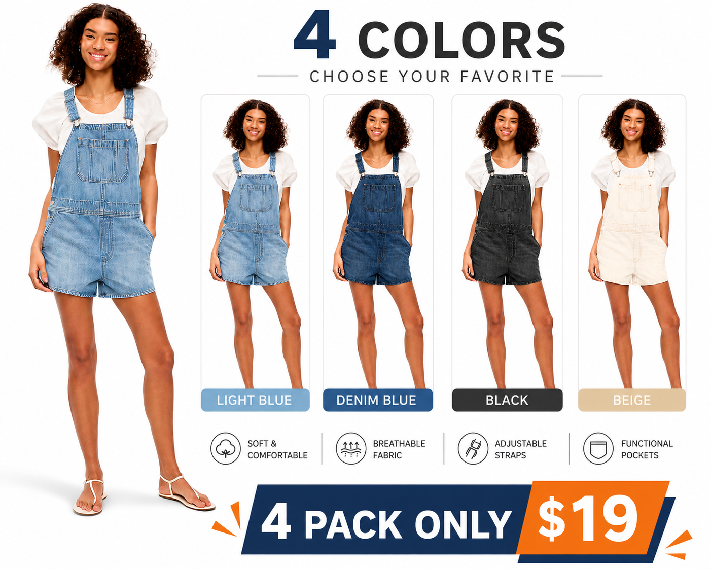 Women's Baggy Shortalls