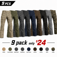9 PACK(KHAKI OLIVE GREEN DARK GRAY CHARCOAL NAVY BLUE COFFEE BLACK GRAY CAMO)