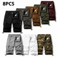 8 PACK-Black + dark gray + brown + army green + burgundy + light gray + white + green camouflage