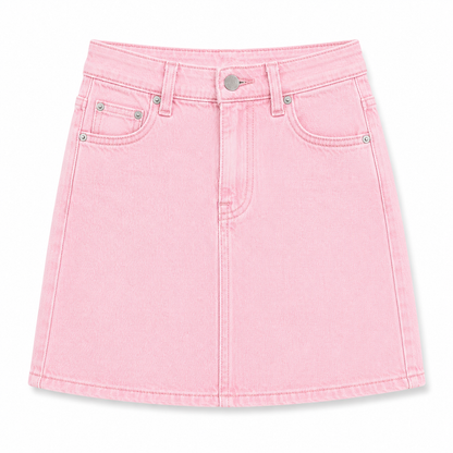 Women's Bella Stretch Medium Indigo Mid Rise Jean Mini Skirt - Multicolor