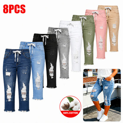 Mid-Rise Baggy Wide-Leg Culotte Jeans