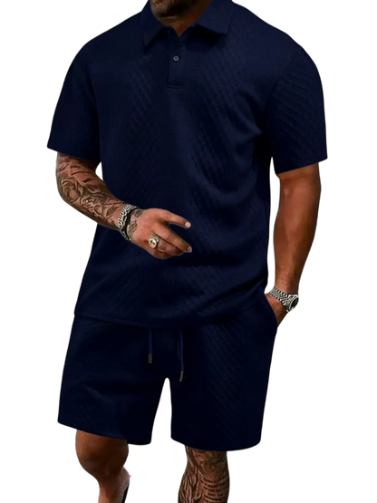 8 PACK Polo Shirt and Shorts Two-Piece Set