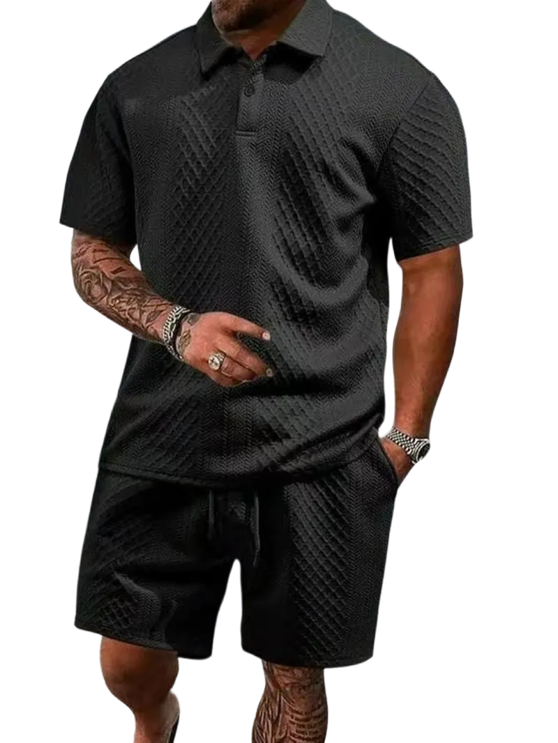 8 PACK Polo Shirt and Shorts Two-Piece Set