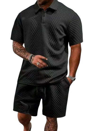 8 PACK Polo Shirt and Shorts Two-Piece Set