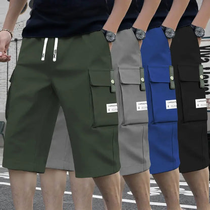 Men’s 4-piece set of summer workwear shorts – stylish street-style casual Bermuda shorts