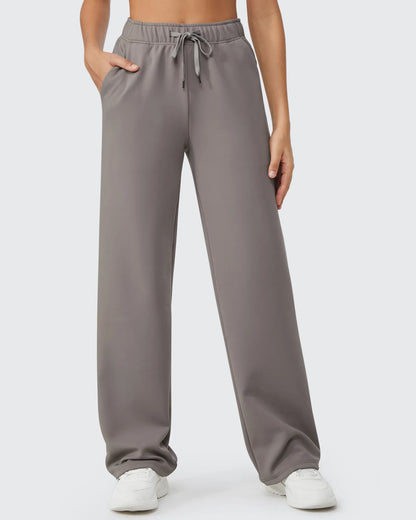Pantalones informales EverGoing Petite con cordón y forro polar suelto