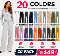 20 PACK-WHITE + DUSTY PINK + BLACK + LILAC + CHARCOAL + PURPLE + NAVY + TEAL + LIGHT BLUE + CORAL + BEIGE + RUST + KHAKI + DENIM BLUE + SAND + OLIVE + BROWN + FOREST GREEN + SAGE GREEN + MUSTARD