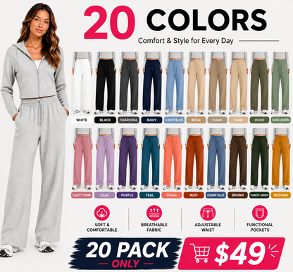 High-Waisted SoComfy Wide-Leg Sweatpants