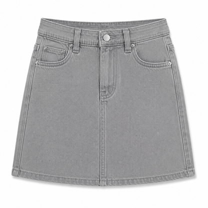 Women's Bella Stretch Medium Indigo Mid Rise Jean Mini Skirt - Multicolor