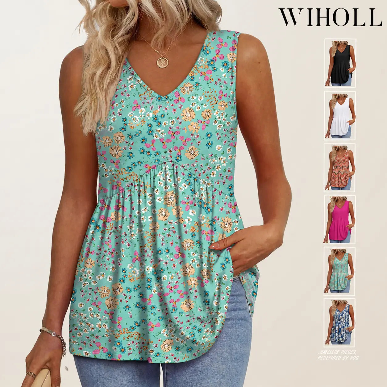 Womens Tank Tops 2026 Flowy Peplum Tops